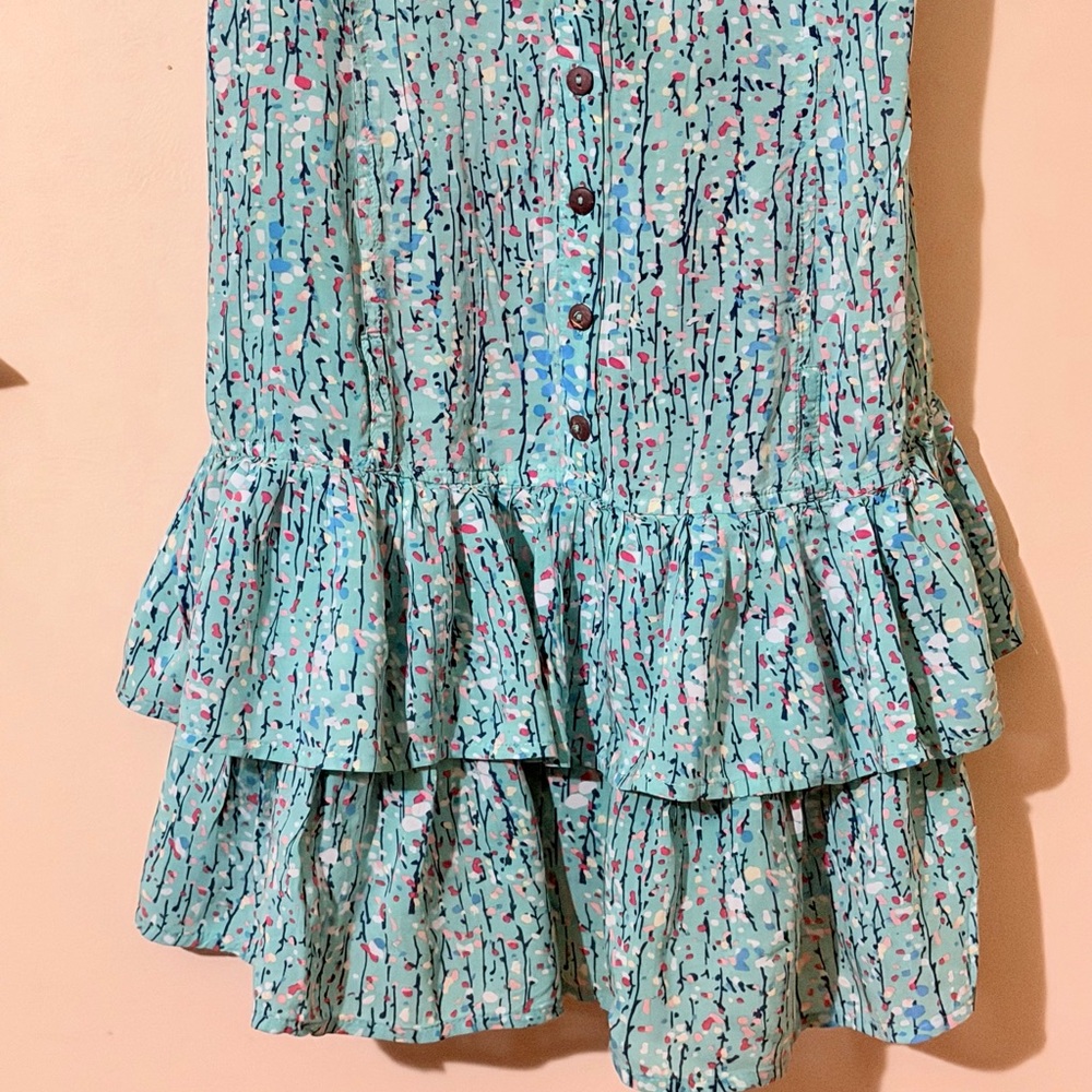 GB girls Light Blue Floral Smocked Mini Dress - Picture 4 of 9